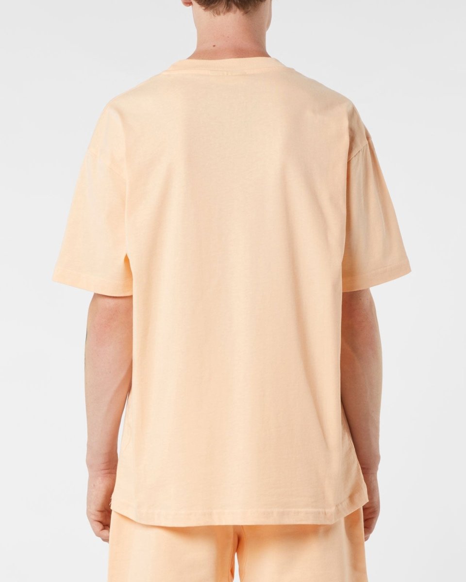Vision Of Super PEACH T-SHIRT WITH EMBROIDERED FLAMING HEART Italia