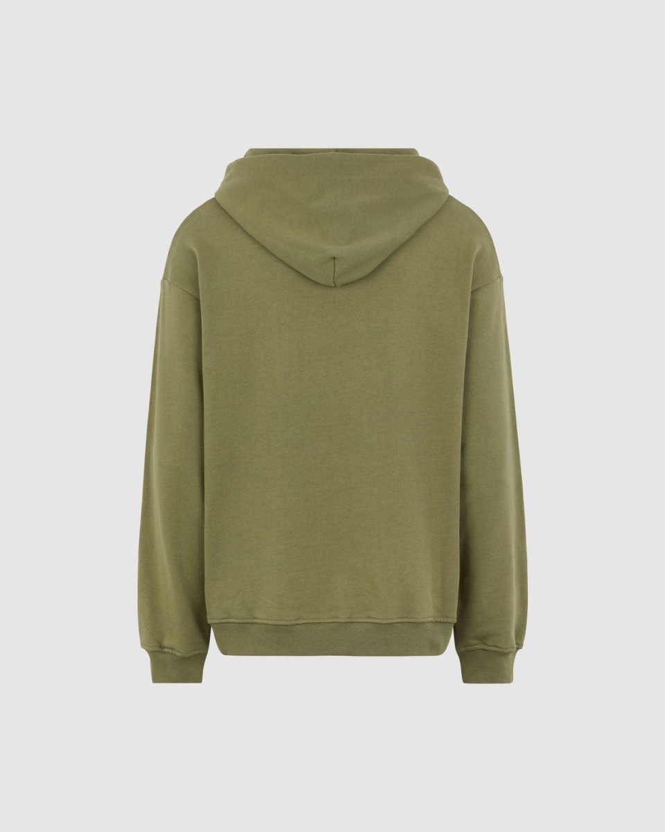 Vision Of Super GREEN HOODIE WITH EMBROIDERED FLAMING HEART Soddisfazione Garantita