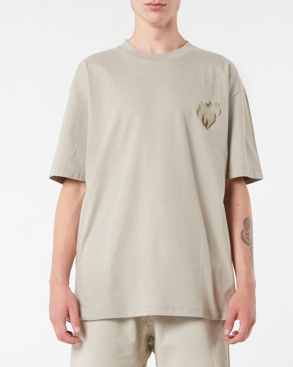 Vision Of Super LONDON FOG T-SHIRT WITH EMBROIDERED FLAMING HEART Negozi Online