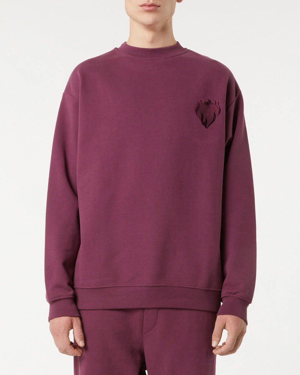 Vision Of Super GRAPE WINE CREWNECK WITH EMBROIDERED LOGO Novità