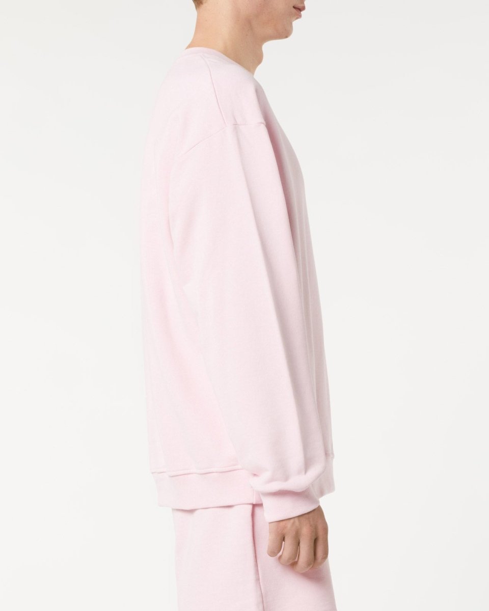 Vision Of Super PINK CREWNECK WITH EMBROIDERED FLAMING HEART Sconto