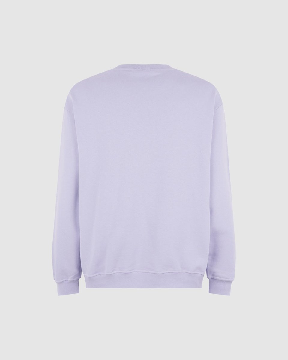Vision Of Super LILAC CREWNECK WITH EMBROIDERED FLAMING HEART Economico