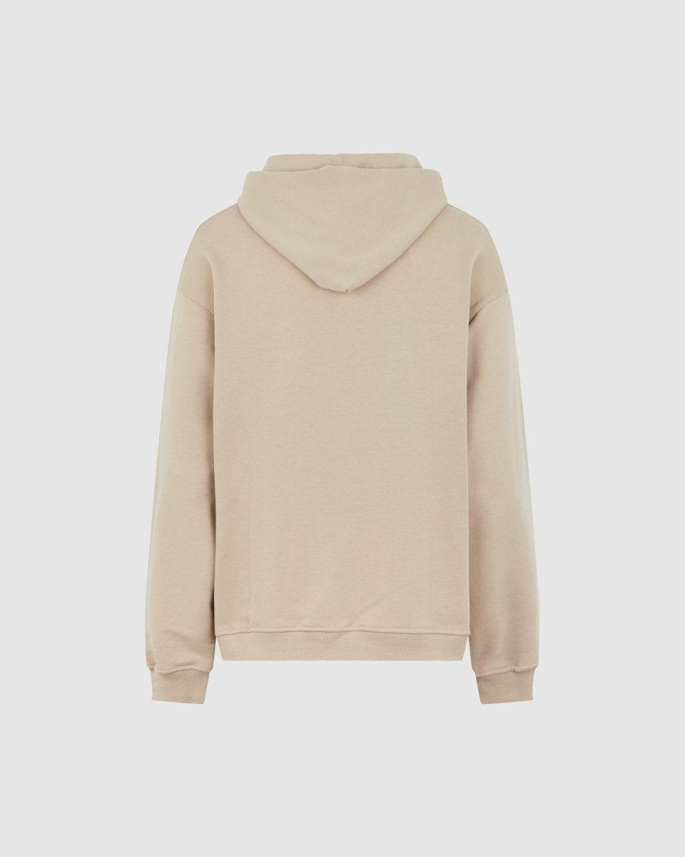 Vision Of Super LIGHT BROWN HOODIE WITH EMBROIDERED FLAMING HEART Saldi