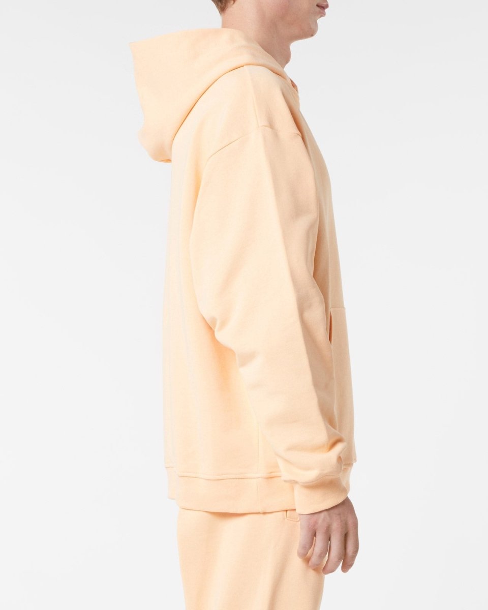 Vision Of Super PEACH HOODIE WITH EMBROIDERED FLAMING HEART Vendita Economica