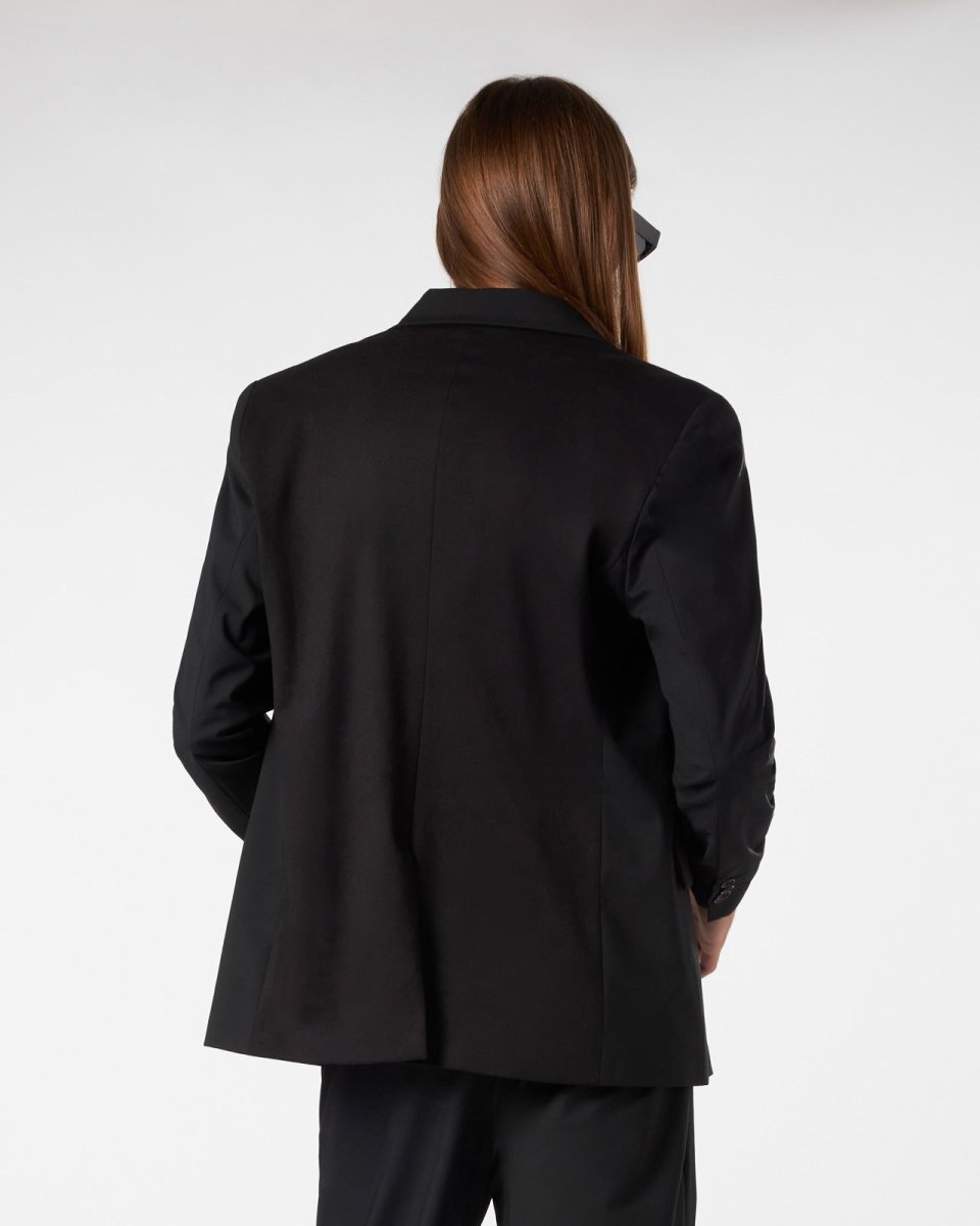 Vision Of Super BLACK BLAZER WITH INTERNAL FLAMES Moda