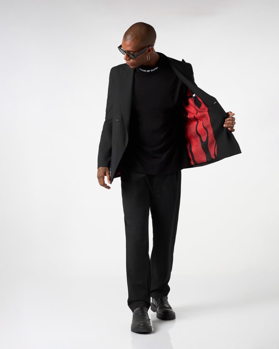 Vision Of Super BLACK BLAZER WITH INTERNAL FLAMES 2025