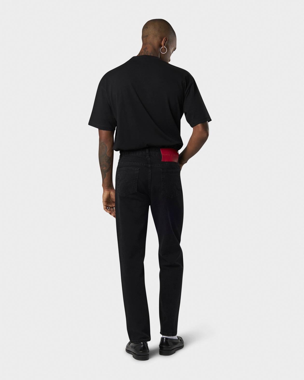 Vision Of Super BLACK DENIM WITH WHITE EMBROIDERED LOGO ON FRONT 2025