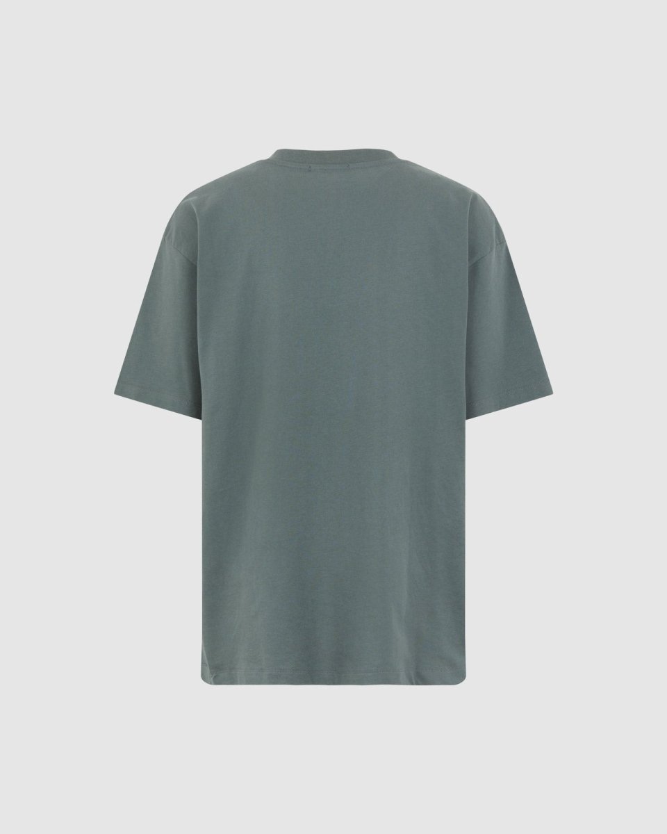 Vision Of Super BALSAM GREEN T-SHIRT WITH EMBROIDERED FLAMING HEART Sottocosto