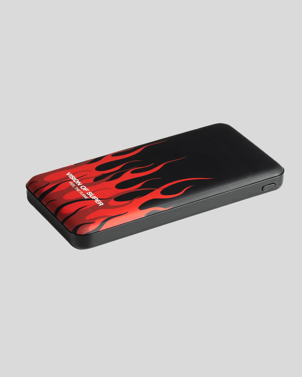 Vision Of Super BLACK POWERBANK WITH RED FLAMES AND WHITE LOGO Hotsell