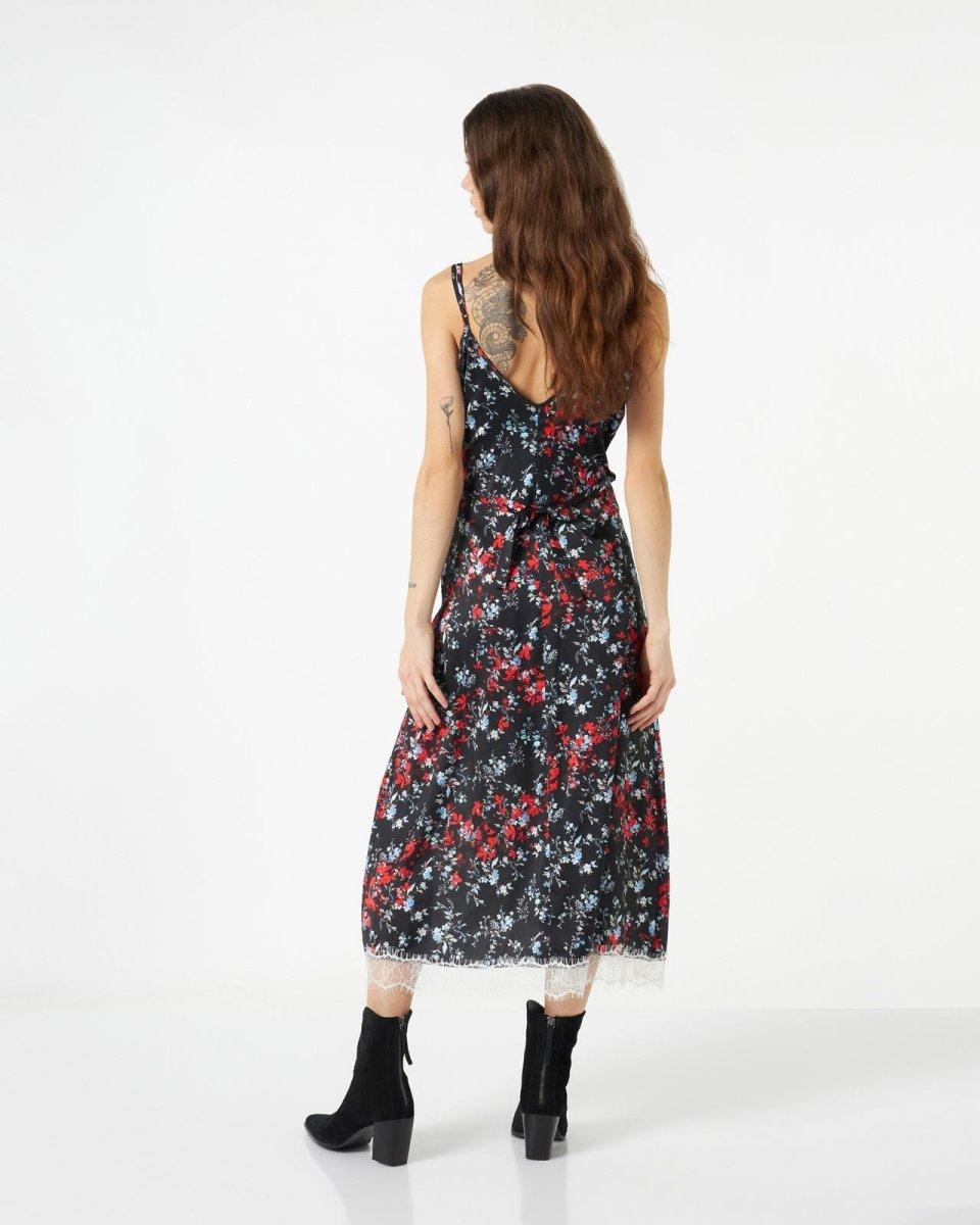 Vision Of Super FINE BLACK DRESS WITH YELLOW FLAMES Negozio