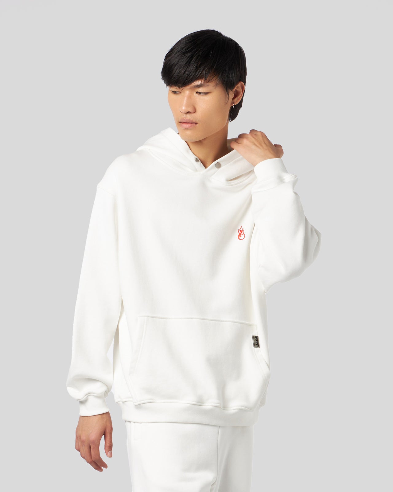 Vision Of Super WHITE HOODIE WITH FLAMES LOGO Acquista Ora