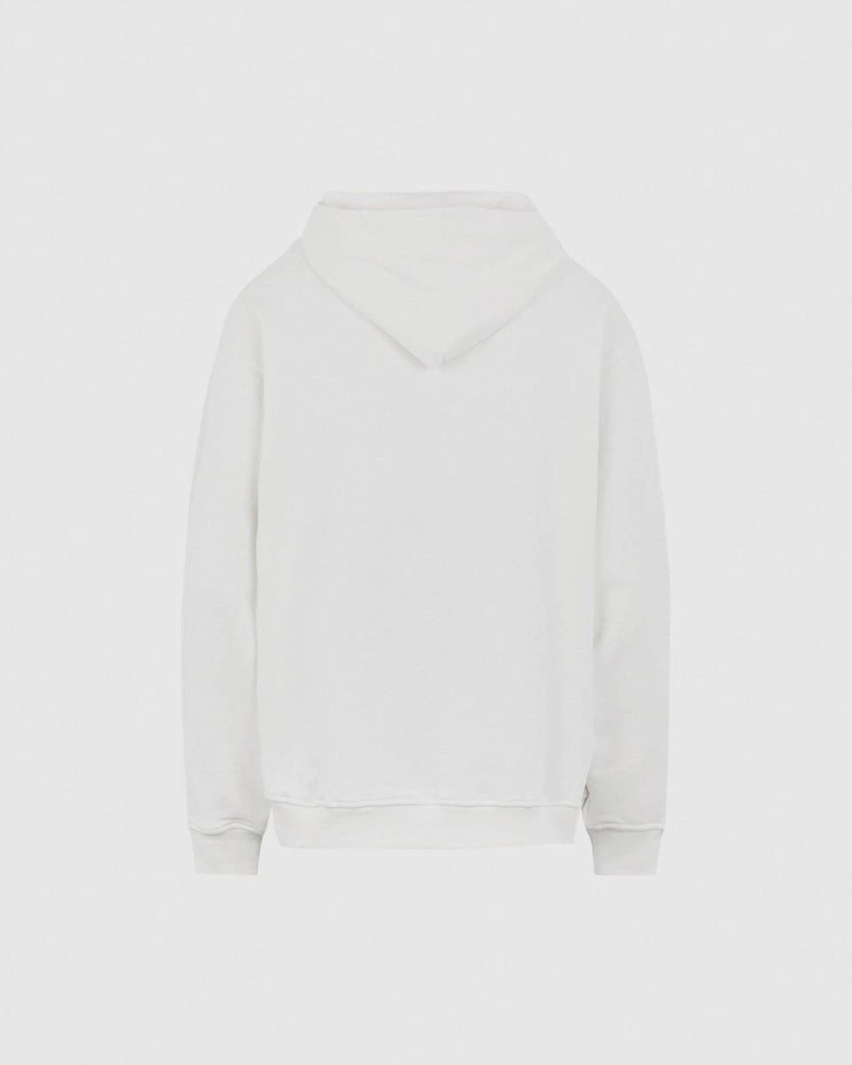 Vision Of Super OFF WHITE HOODIE WITH EMBROIDERED FLAMING HEART Fino Al -60%