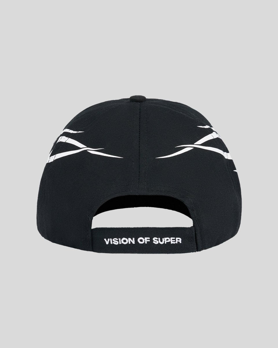 Vision Of Super BLACK CAP WITH WHITE TRIBAL PRINT Saldi Di Fabbrica