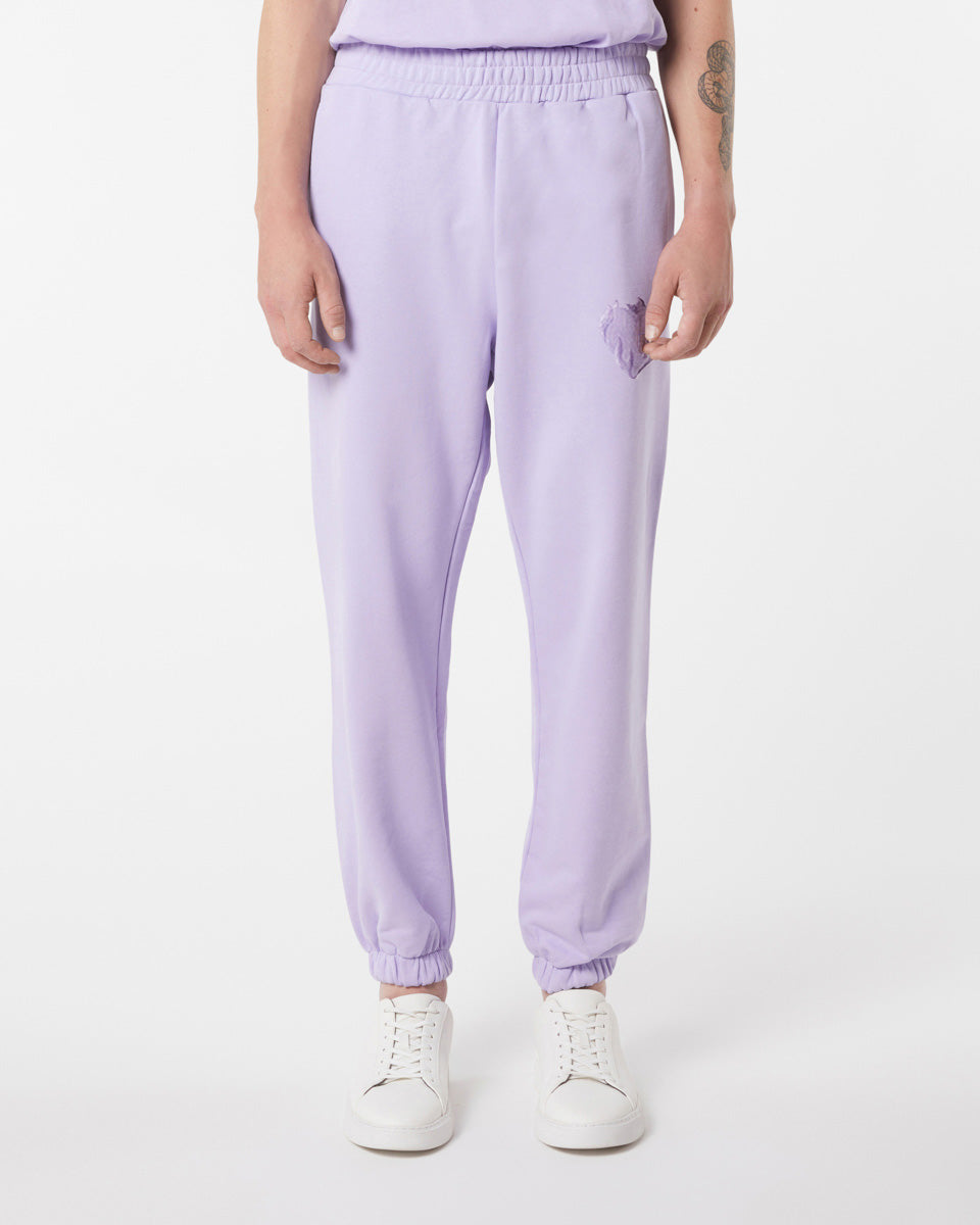 Vision Of Super LILAC PANTS WITH EMBROIDERED FLAMING HEART Outlet
