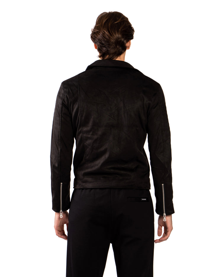 Why not brand Chiodo in camoscio con zip Saldi Di Fabbrica