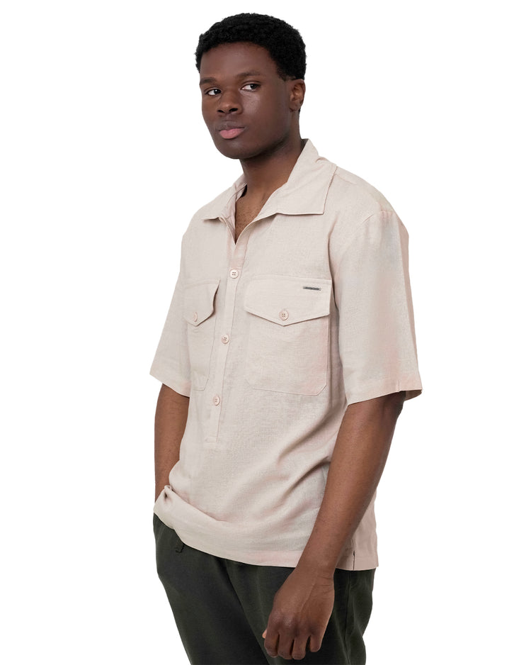 Why not brand Camicia Mezza Manica 3 Bottoni Collo Ampio Italia