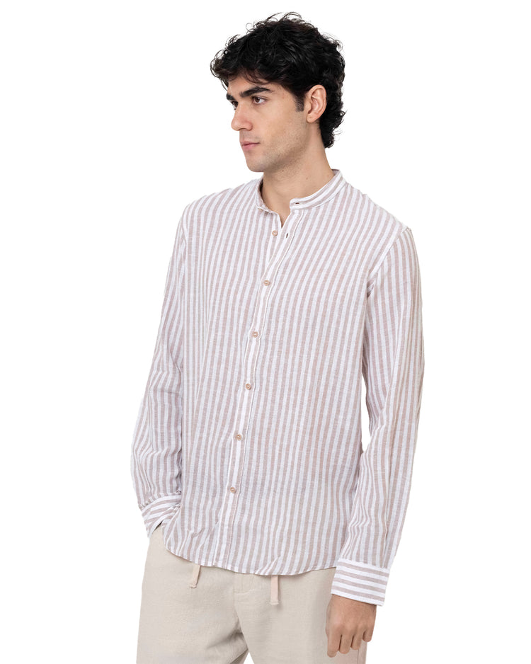 Why not brand Camicia in Lino a Righe Strette Nuovo