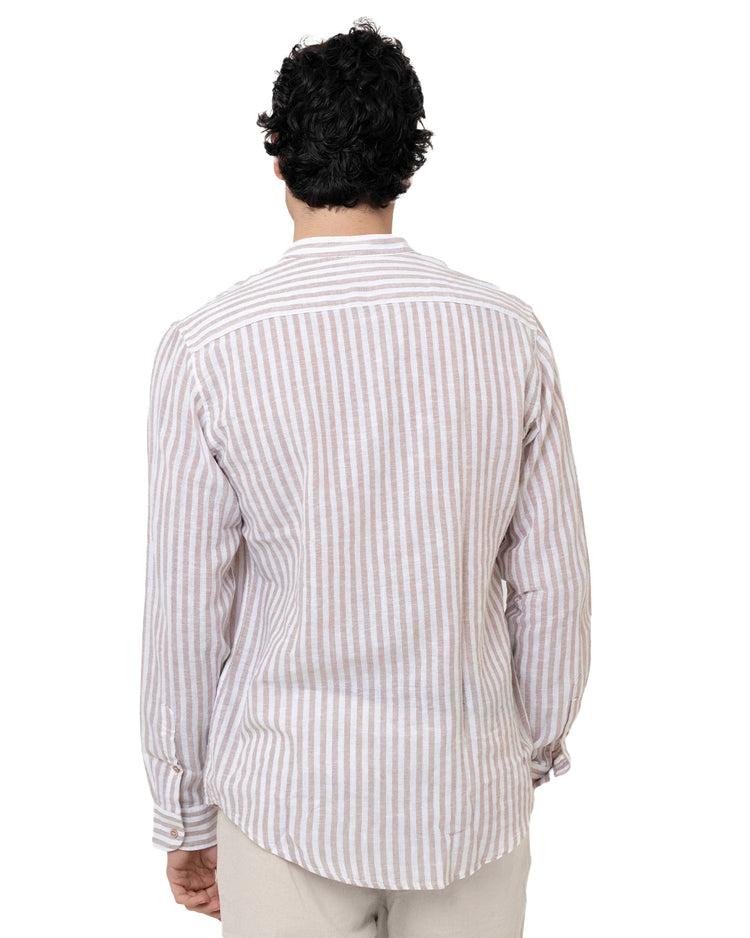 Why not brand Camicia in Lino a Righe Strette Nuovo