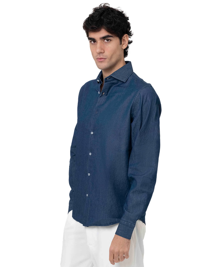 Why not brand Camicia Effetto Denim Chambrè Qualità