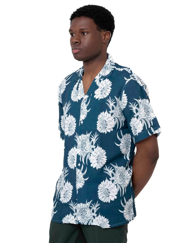 Why not brand Camicia Mezza Manica con Fiori Collo Bowling Promozione