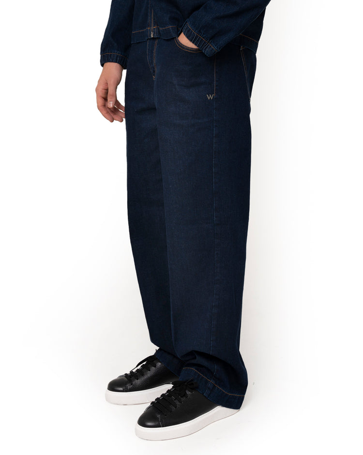 Why not brand Pantalone in denim blu wash Negozi Online