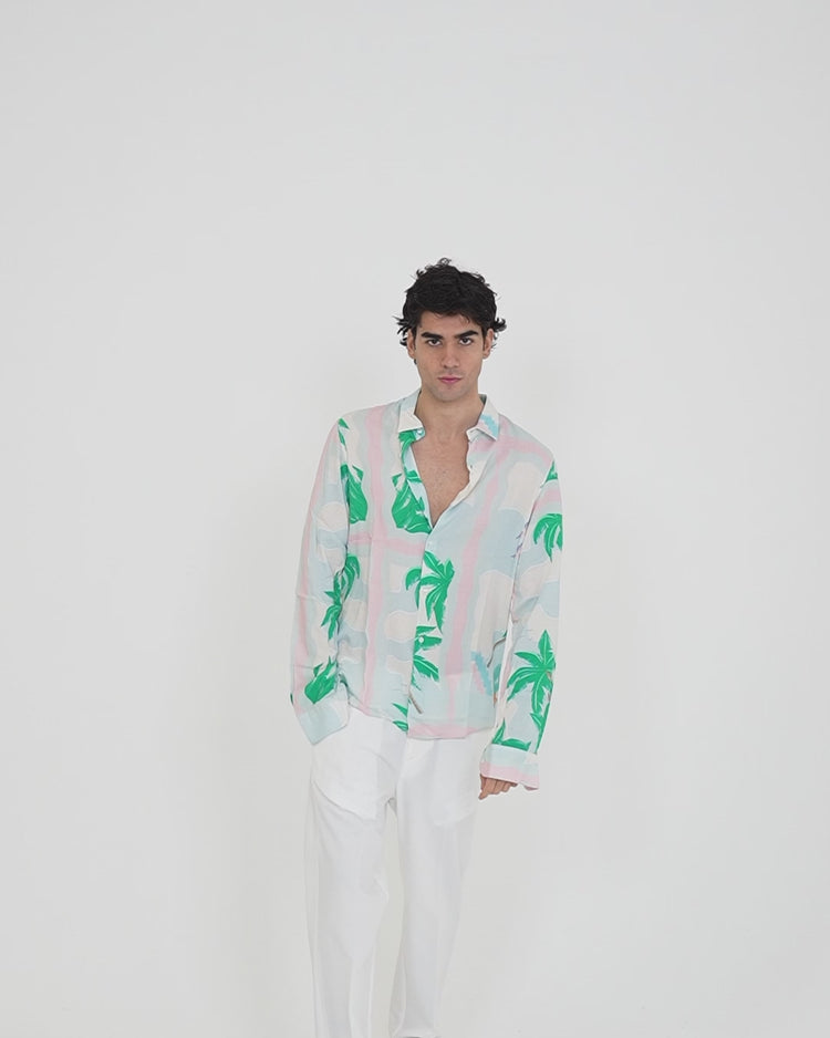 Why not brand Camicia Manica Lunga con Palme Outlet