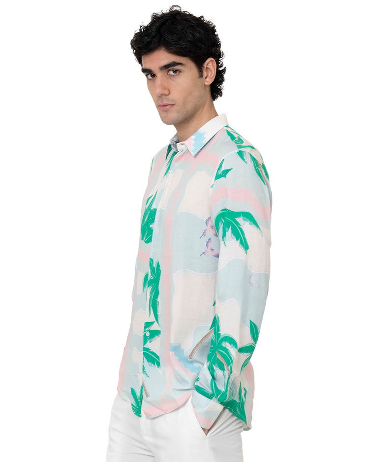 Why not brand Camicia Manica Lunga con Palme Outlet