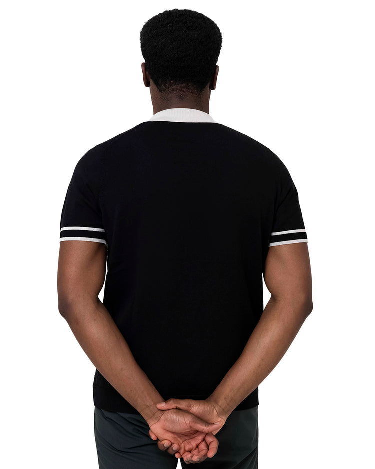 Why not brand Polo Tre Bottoni con Collo e Polsino Manica a Contrasto Nuovo