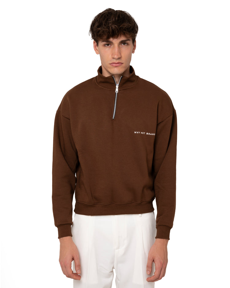 Why not brand Felpa mezzocollo con Zip Spedizione Gratuita