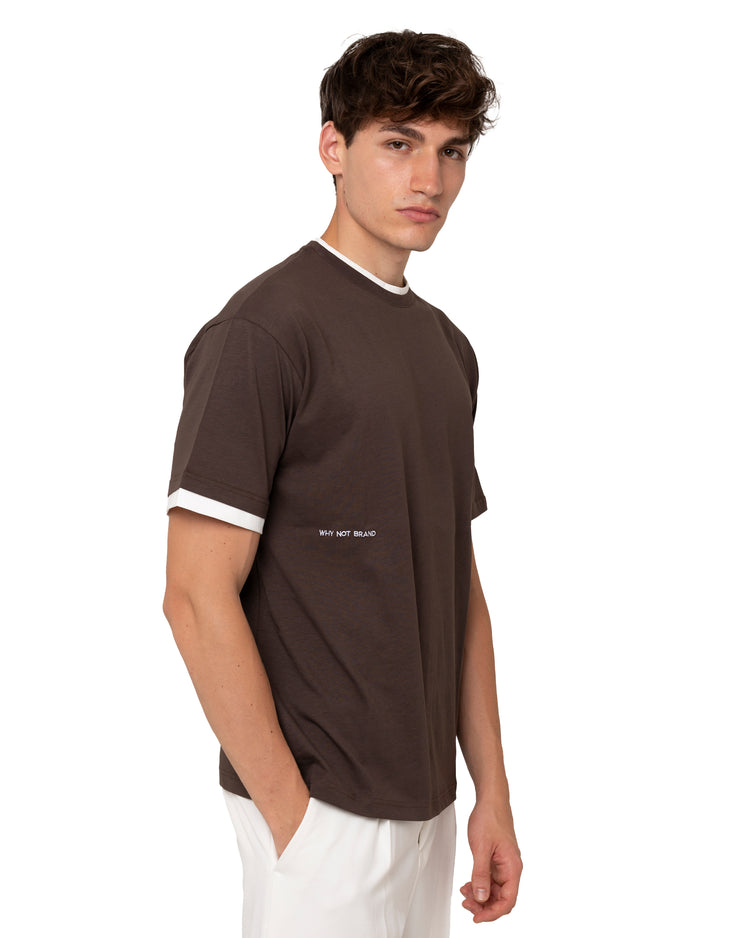 Why not brand T-shirt girocollo con bordini a contrasto Spedizione Gratuita