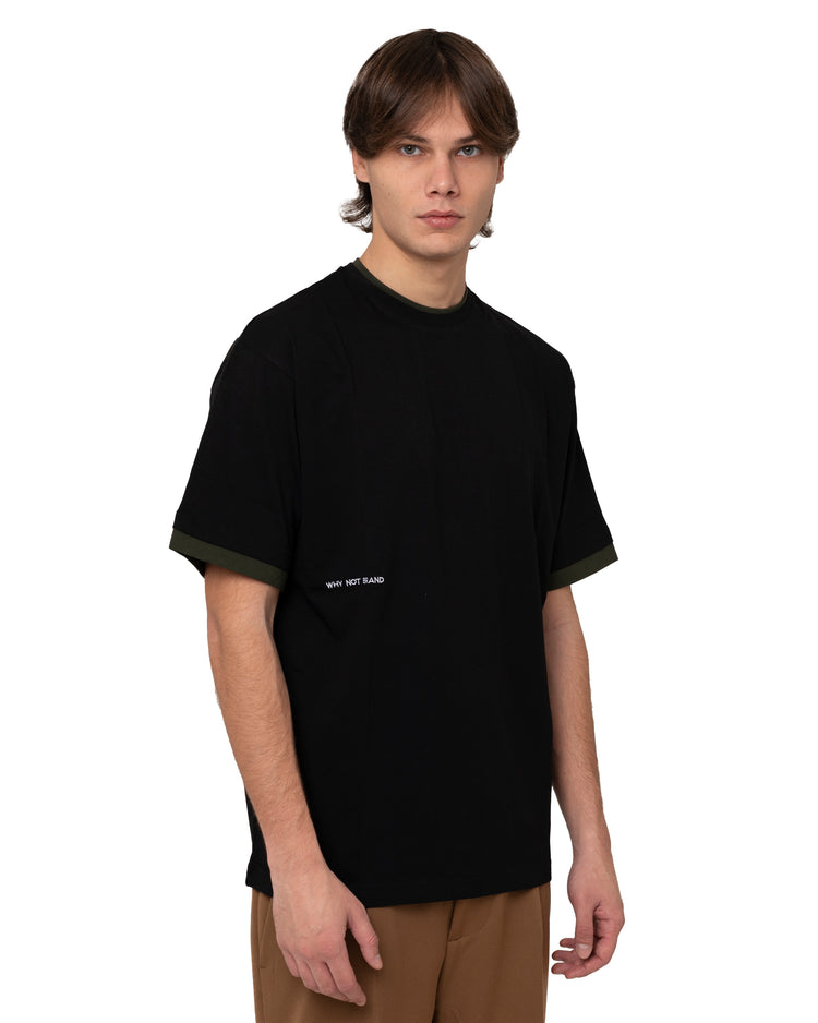 Why not brand T-shirt girocollo con bordini a contrasto Spedizione Gratuita