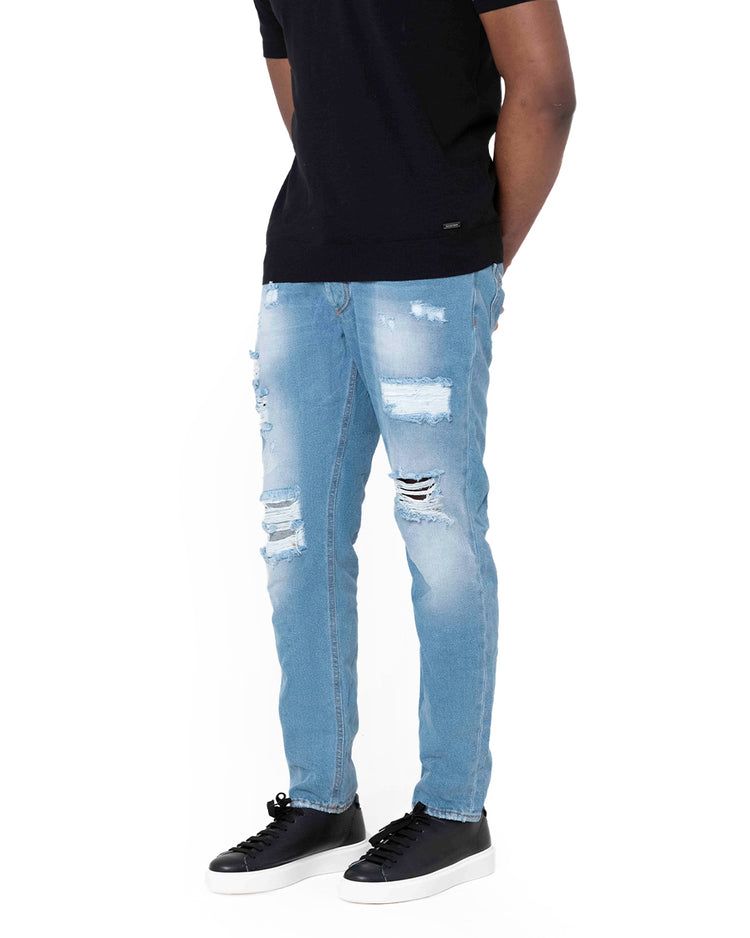 Why not brand Jeans Tela Fissa con Abrasioni e Vestibilità Slim Sconto