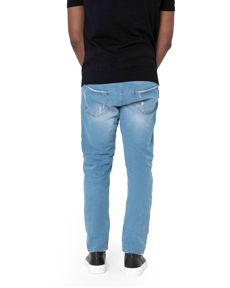 Why not brand Jeans Tela Fissa con Abrasioni e Vestibilità Slim Sconto