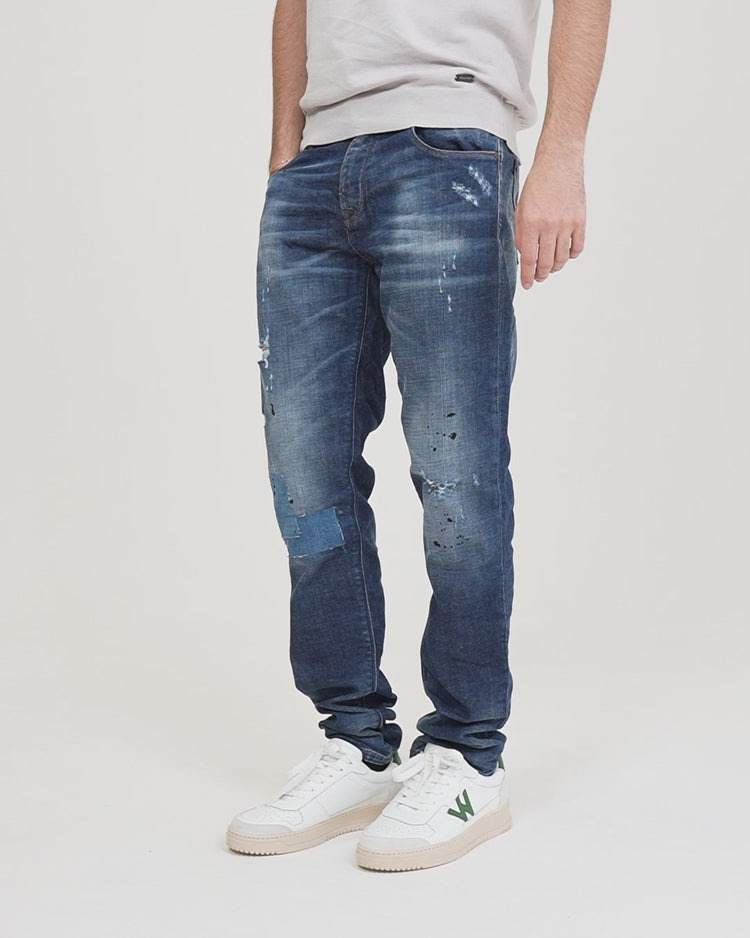 Why not brand Jeans Slimfit con Abrasioni Rifiniti a Mano Fino Al -60%