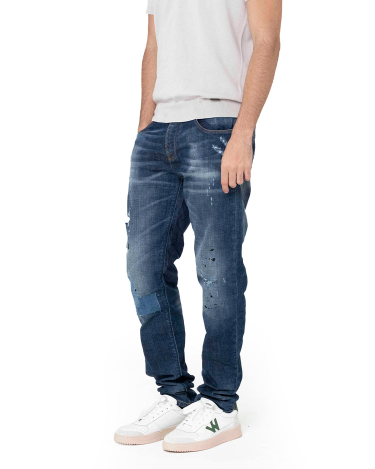 Why not brand Jeans Slimfit con Abrasioni Rifiniti a Mano Fino Al -60%