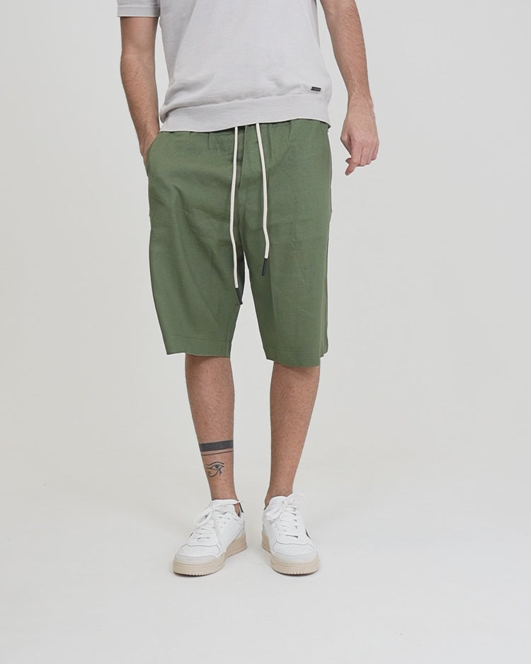 Why not brand Short in Lino Comfort con Laccio Vendita Calda