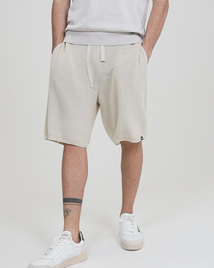 Why not brand Short in Maglia a Costine con Laccio Tinta su Tinta 2025