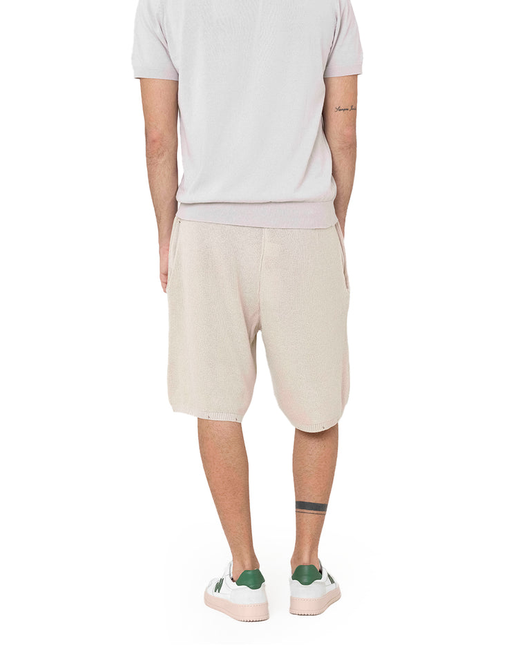Why not brand Short in Maglia a Costine con Laccio Tinta su Tinta 2025