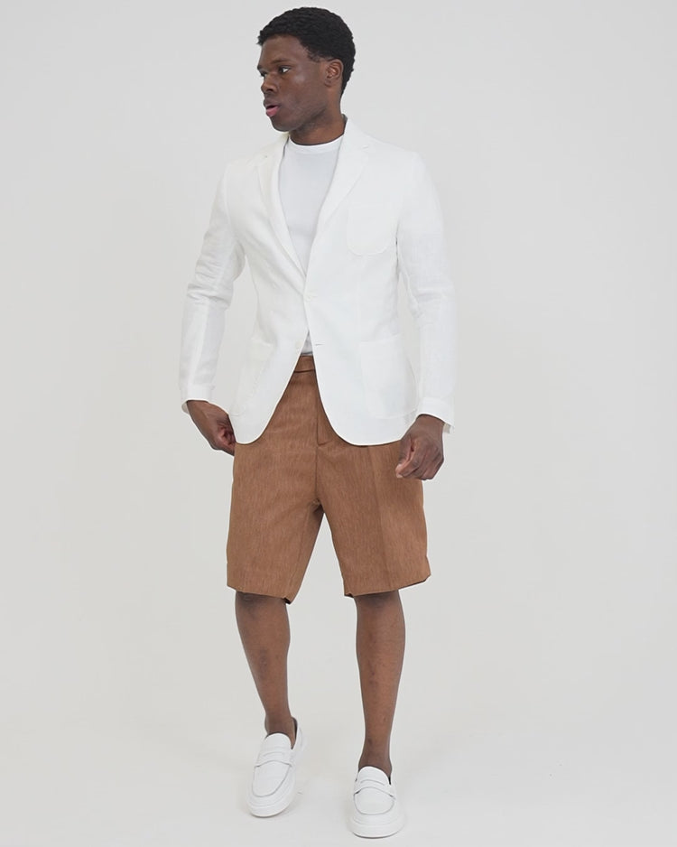 Why not brand Short Sartoriale con Pences Chiusura Laterale con Tasca a Filo Nuovo