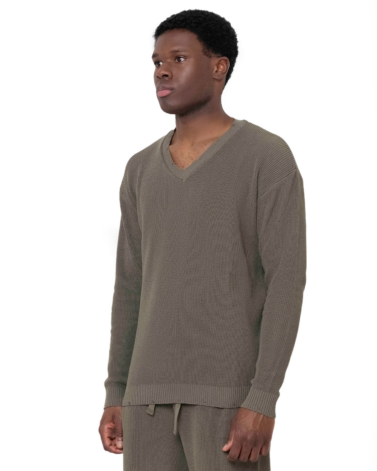 Why not brand Maglia a Maniche Lunghe e Scollo v a Costine Offerta esclusiva
