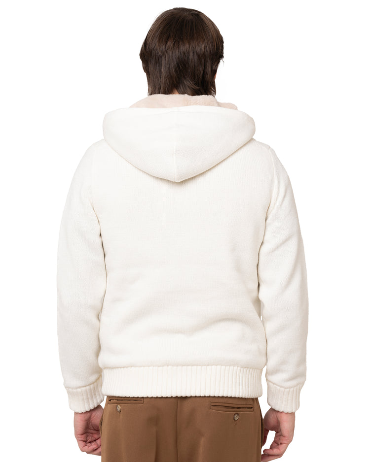 Why not brand Maglione con cappuccio zip ed interni in pelliccia Sconti VIP