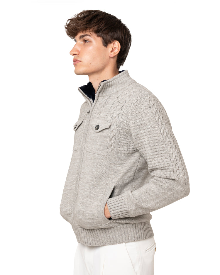 Why not brand Maglione con zip ed interni in pelliccia ACQUISTA ORA
