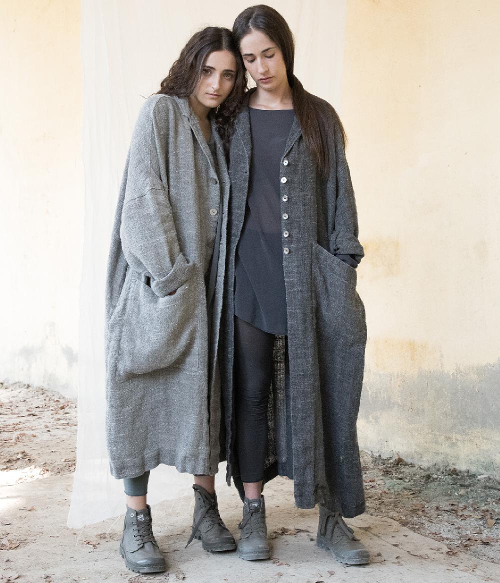 Album Di Famiglia art. 21S#45_18 LINEN LONG COAT (S – L) Nuova