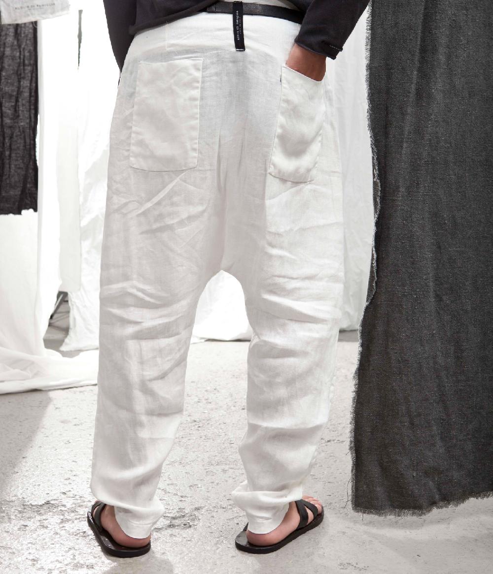 Album Di Famiglia art. 15S23_100 PANTALONE INCROCIO LINO Latest fashion