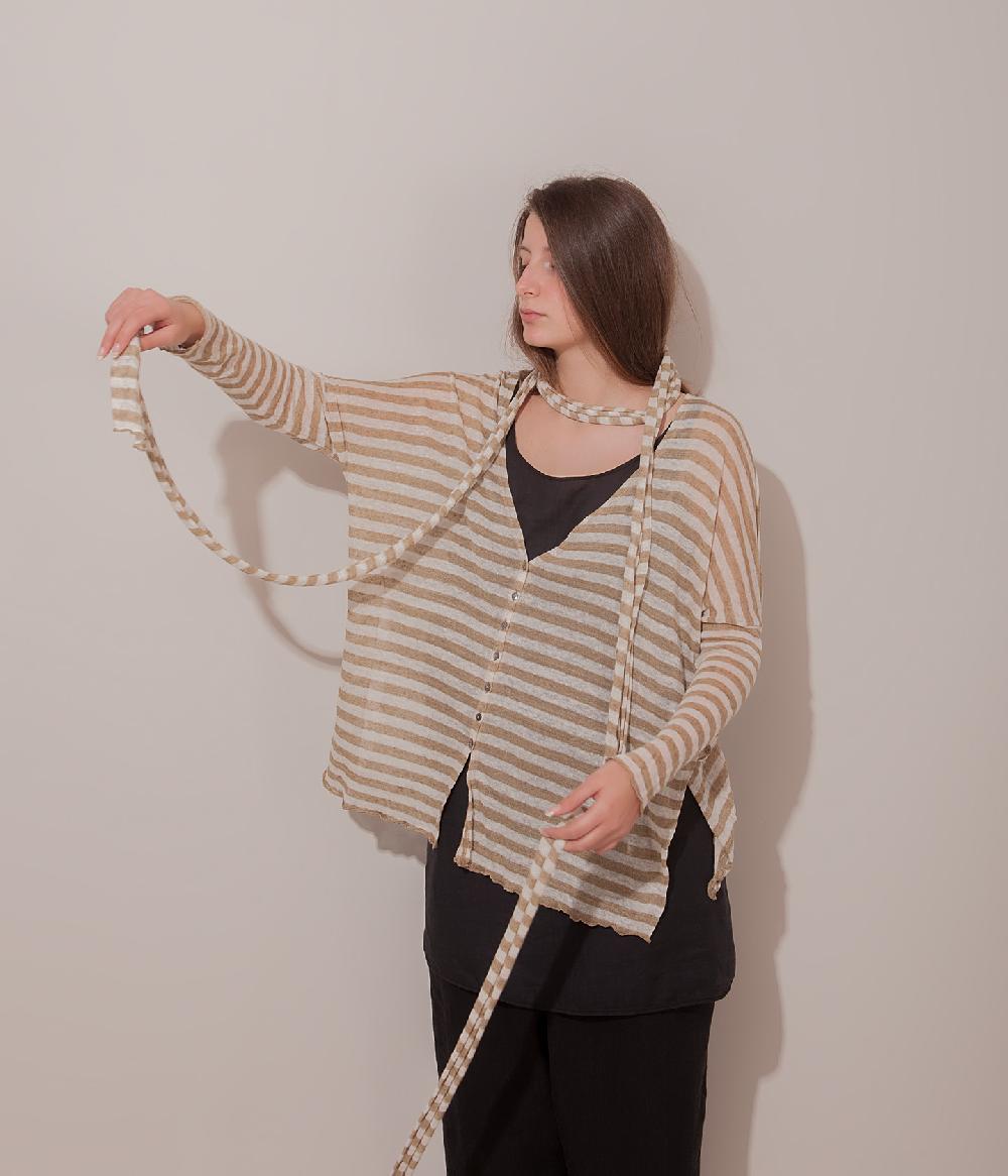 Album Di Famiglia art. 17S#94_11 STRIPED SCARF LR Prezzo Ridotto