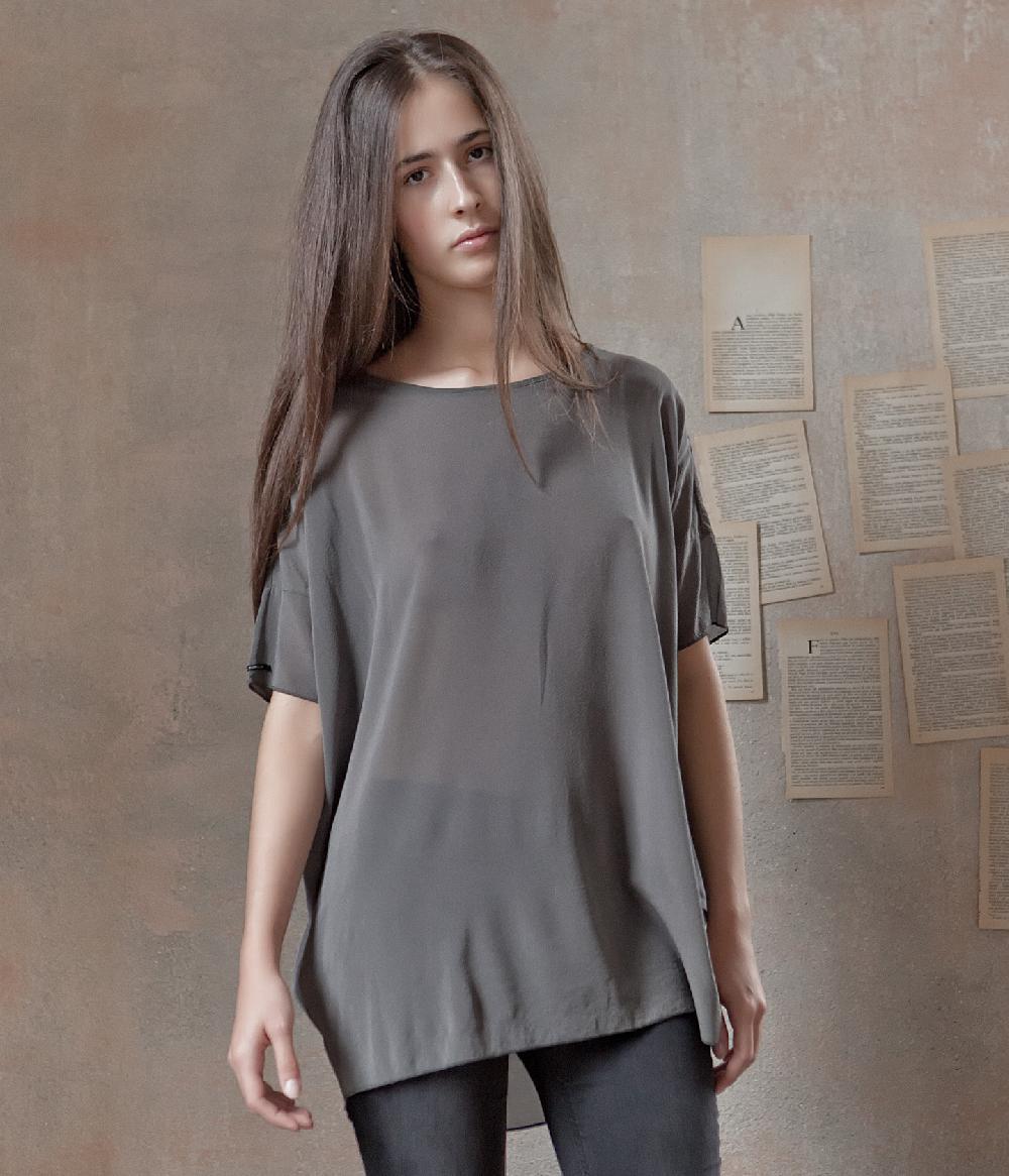 Album Di Famiglia art. 14S1712 T-SHIRT OVERSIZE M/C SETA Negozio