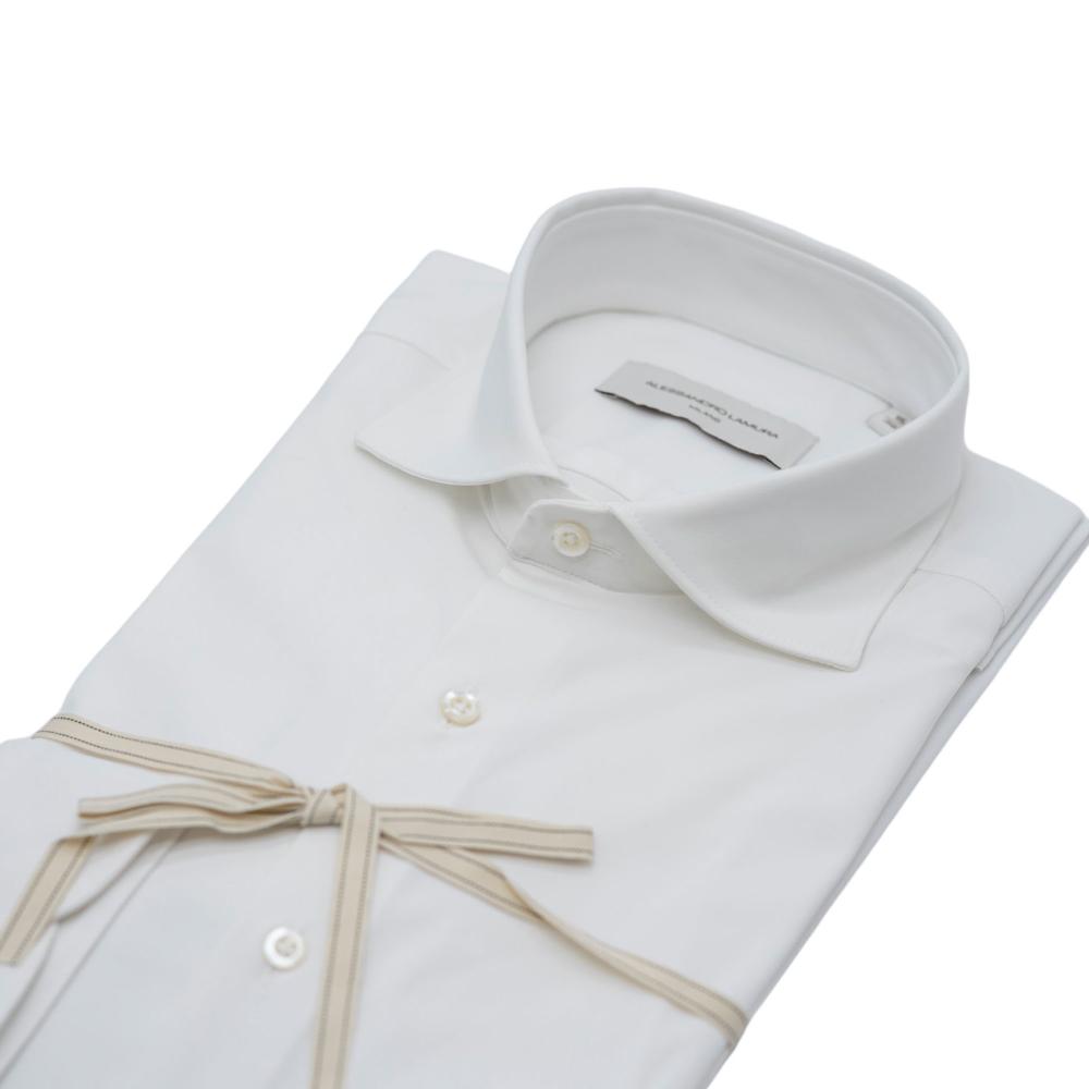 Alessandro Lamura Camicia Tinta Unita bianca – Collo Francese 2025