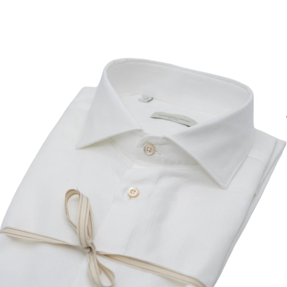 Alessandro Lamura Camicia Microfantasia Bianco Novità