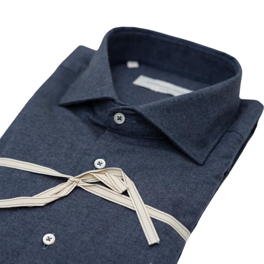 Alessandro Lamura Camicia tinta unita grigio antracite Sconto