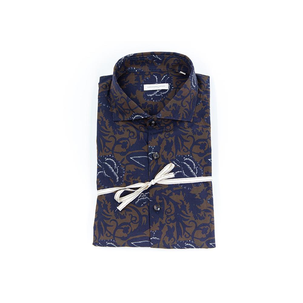 Alessandro Lamura Camicia Di Cotone Digital Print – Collo francese Italy
